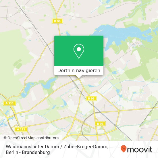 Waidmannsluster Damm / Zabel-Krüger-Damm, Waidmannslust, 13469 Berlin Karte