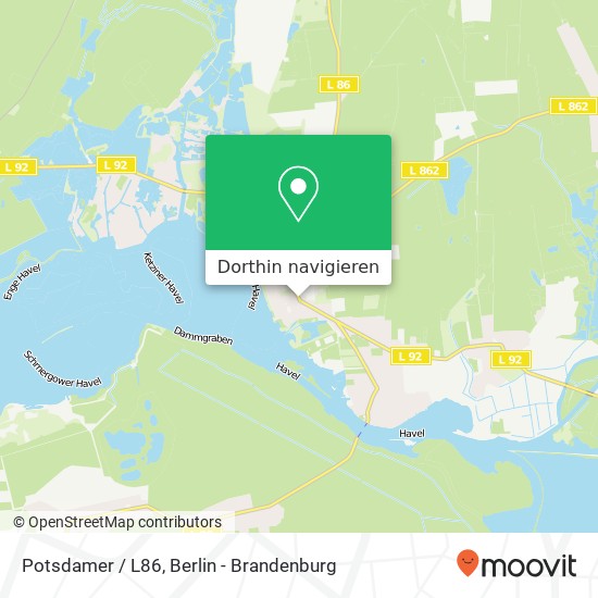 Potsdamer / L86, 14669 Ketzin / Havel Karte