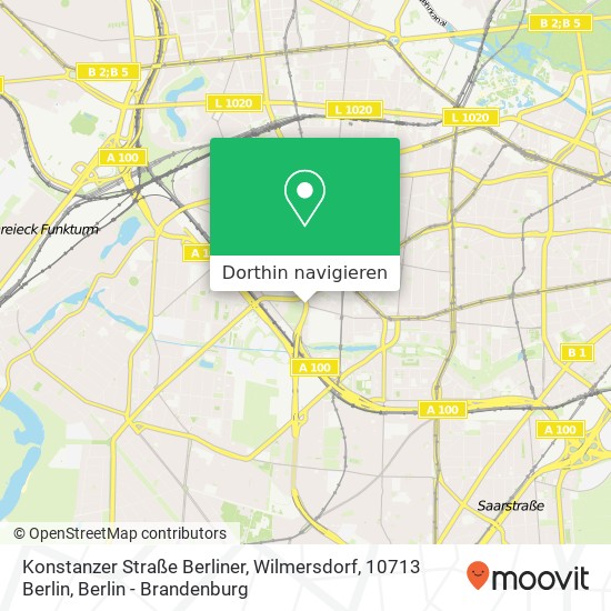 Konstanzer Straße Berliner, Wilmersdorf, 10713 Berlin Karte