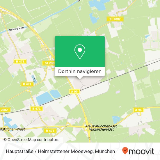 Hauptstraße / Heimstettener Moosweg Karte