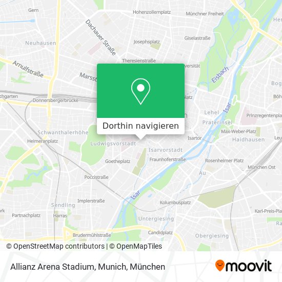 Allianz Arena Stadium, Munich Karte