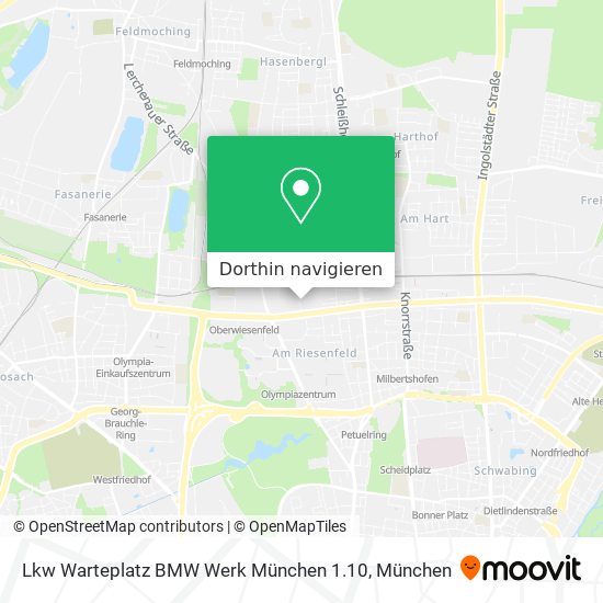 Lkw Warteplatz BMW Werk München 1.10 Karte