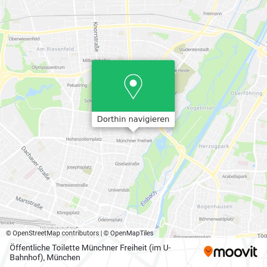 Öffentliche Toilette Münchner Freiheit (im U-Bahnhof) Karte