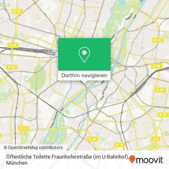 Öffentliche Toilette Fraunhoferstraße (im U-Bahnhof) Karte