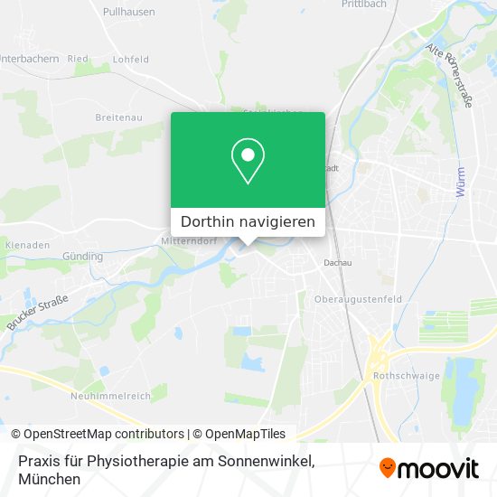 Praxis für Physiotherapie am Sonnenwinkel Karte