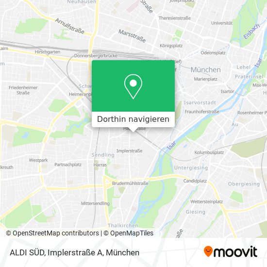 ALDI SÜD, Implerstraße A Karte