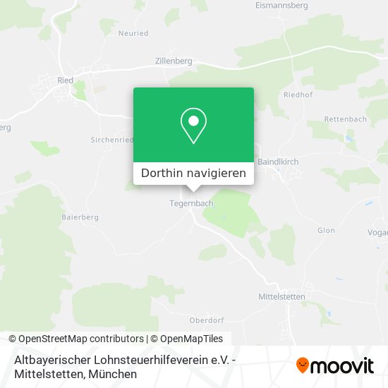 Altbayerischer Lohnsteuerhilfeverein e.V. - Mittelstetten Karte