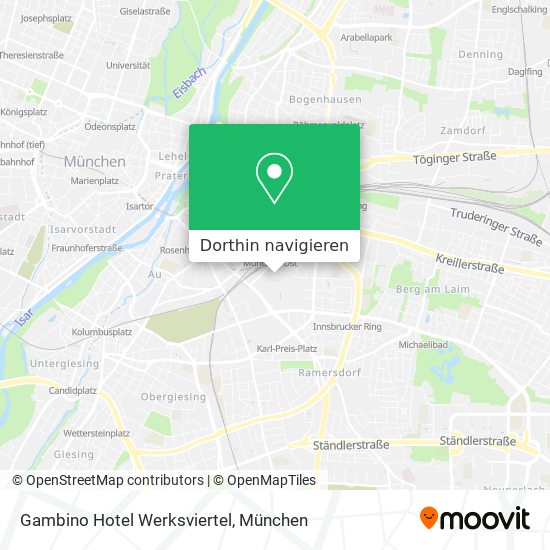 Gambino Hotel Werksviertel Karte