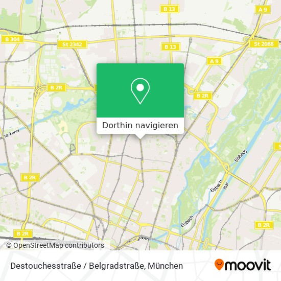 Destouchesstraße / Belgradstraße Karte