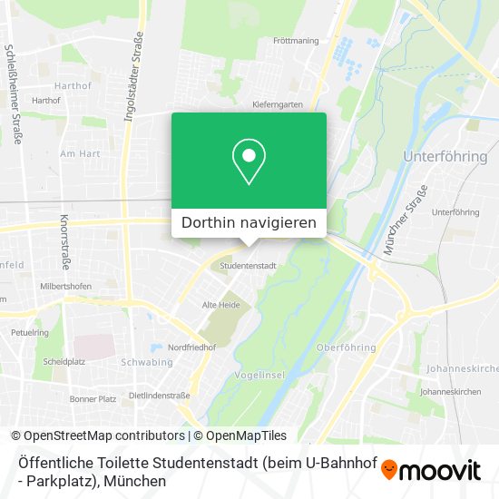 Öffentliche Toilette Studentenstadt (beim U-Bahnhof - Parkplatz) Karte