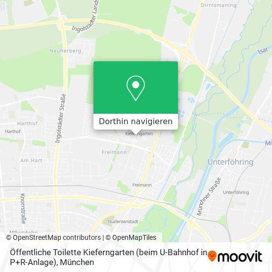 Öffentliche Toilette Kieferngarten (beim U-Bahnhof in P+R-Anlage) Karte