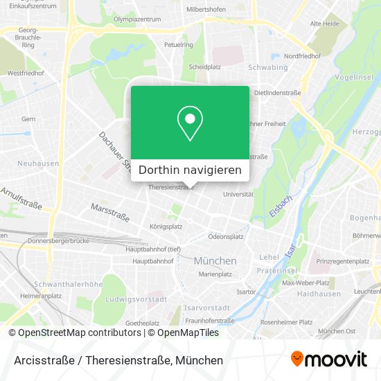 Arcisstraße / Theresienstraße Karte