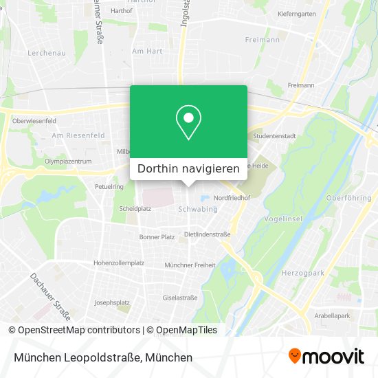 München Leopoldstraße Karte