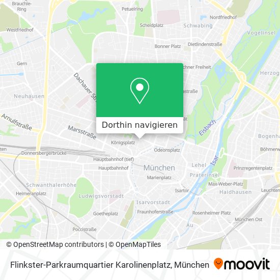 Flinkster-Parkraumquartier Karolinenplatz Karte