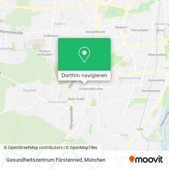 Gesundheitszentrum Fürstenried Karte