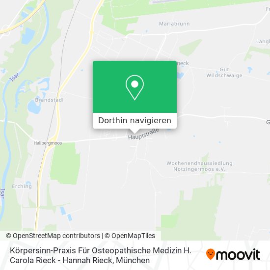 Körpersinn-Praxis Für Osteopathische Medizin H. Carola Rieck - Hannah Rieck Karte
