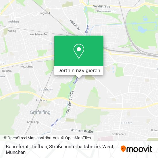 Baureferat, Tiefbau, Straßenunterhaltsbezirk West Karte