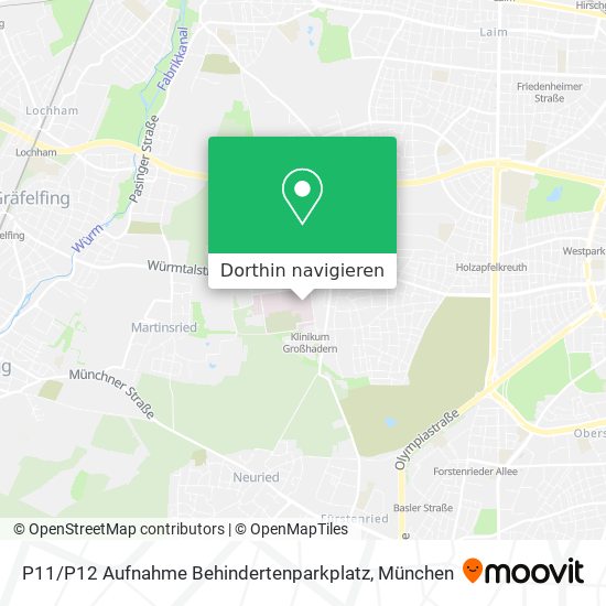 P11 / P12 Aufnahme Behindertenparkplatz Karte