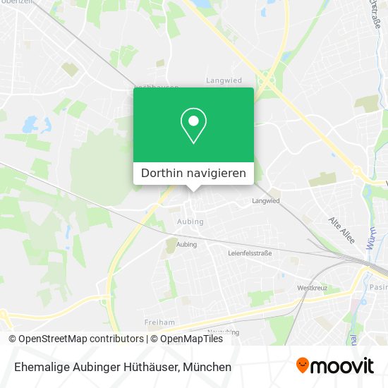 Ehemalige Aubinger Hüthäuser Karte