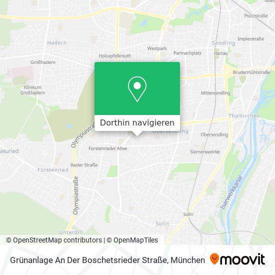 Grünanlage An Der Boschetsrieder Straße Karte