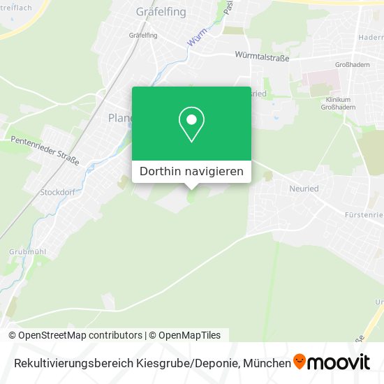 Rekultivierungsbereich Kiesgrube / Deponie Karte
