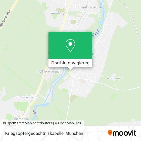 Kriegsopfergedächtniskapelle Karte