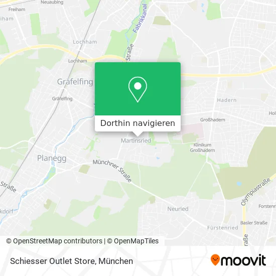 Schiesser Outlet Store Karte