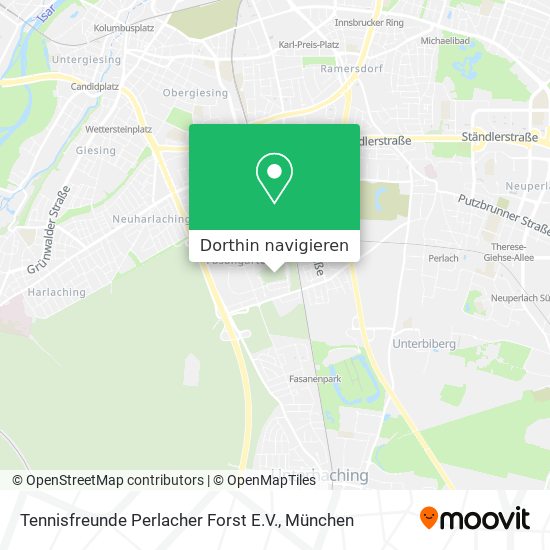 Tennisfreunde Perlacher Forst E.V. Karte