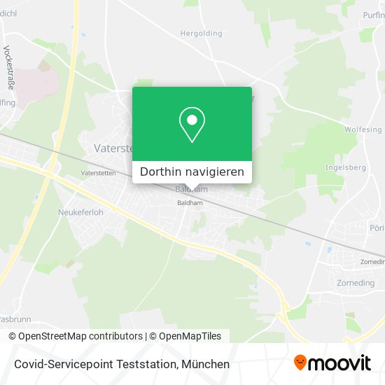 Covid-Servicepoint Teststation Karte