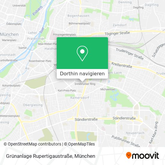 Grünanlage Rupertigaustraße Karte