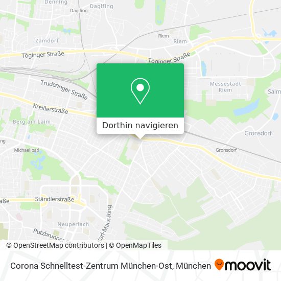 Corona Schnelltest-Zentrum München-Ost Karte