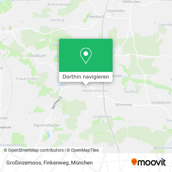 Großinzemoos, Finkenweg Karte