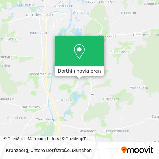 Kranzberg, Untere Dorfstraße Karte