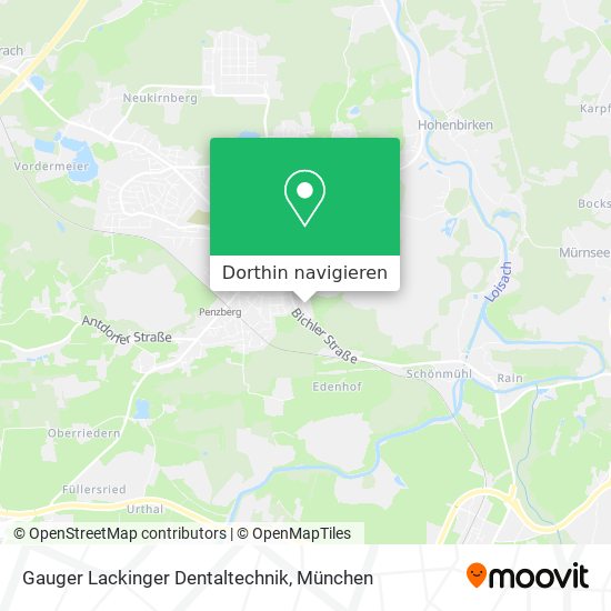 Gauger Lackinger Dentaltechnik Karte