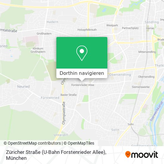 Züricher Straße (U-Bahn Forstenrieder Allee) Karte