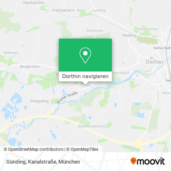 Günding, Kanalstraße Karte