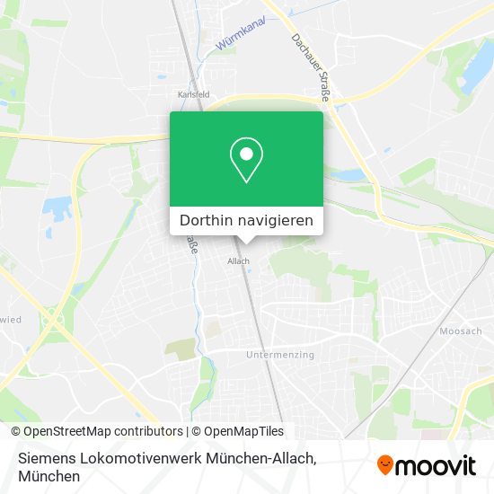 Siemens Lokomotivenwerk München-Allach Karte