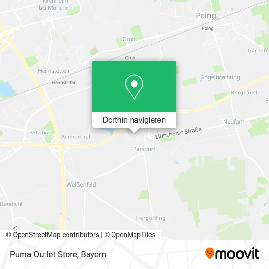 Puma Outlet Store Karte