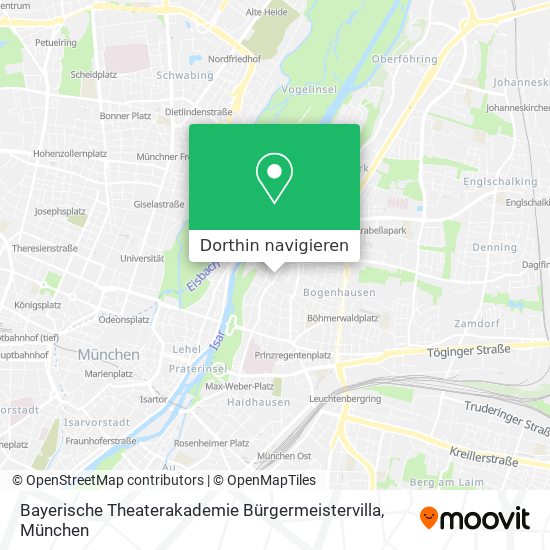 Bayerische Theaterakademie Bürgermeistervilla Karte
