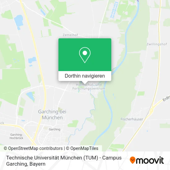 Technische Universität München (TUM) - Campus Garching Karte