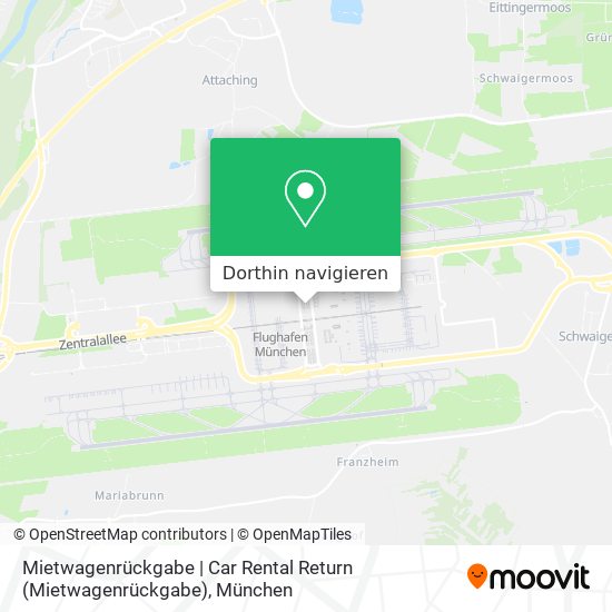 Mietwagenrückgabe | Car Rental Return Karte