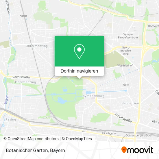 Botanischer Garten Karte