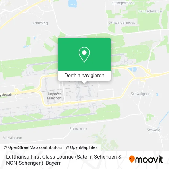 Lufthansa First Class Lounge (Satellit Schengen & NON-Schengen) Karte