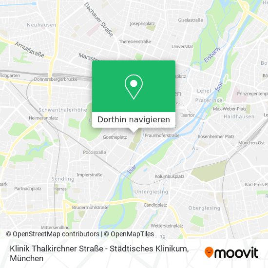 Klinik Thalkirchner Straße - Städtisches Klinikum Karte