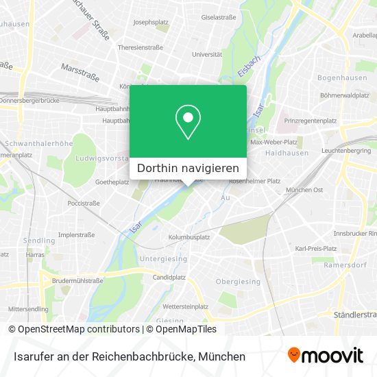 Isarufer an der Reichenbachbrücke Karte