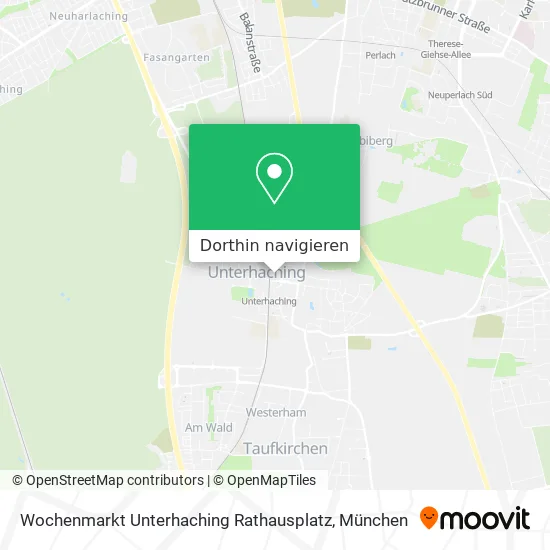 Wochenmarkt Unterhaching Rathausplatz Karte