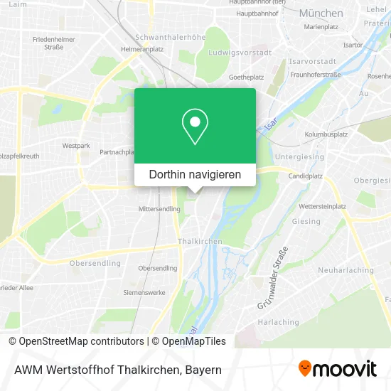 AWM Wertstoffhof Thalkirchen Karte