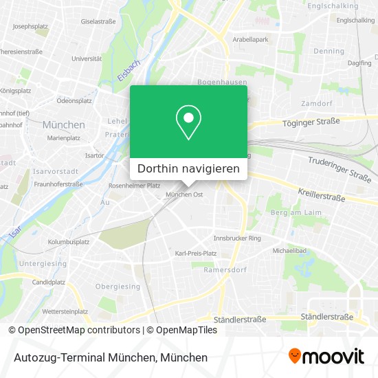 Autozug-Terminal München Karte