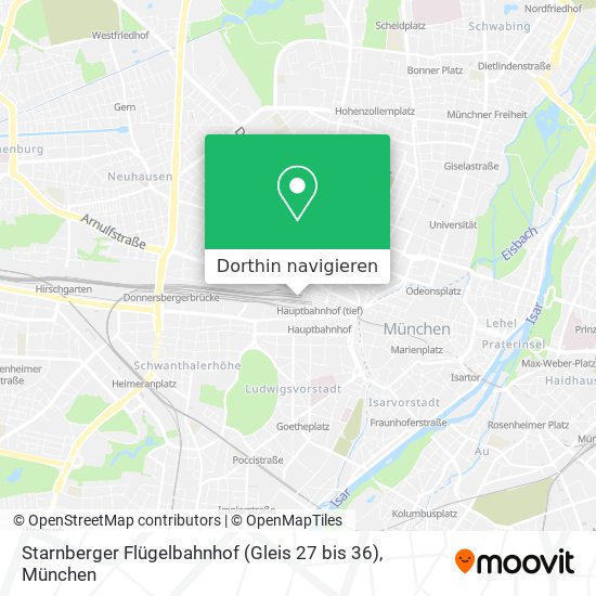 Starnberger Flügelbahnhof (Gleis 27 bis 36) Karte