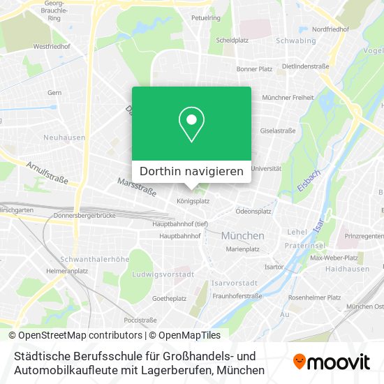 Städtische Berufsschule für Großhandels- und Automobilkaufleute mit Lagerberufen Karte